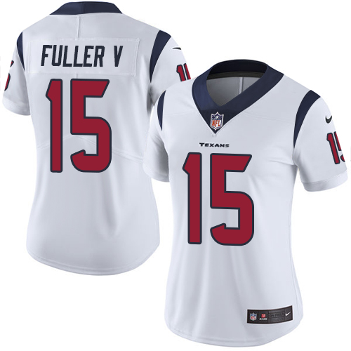 Women Houston Texans #15 Fuller V white Nike Vapor Untouchable Limited NFL Jersey->women nfl jersey->Women Jersey